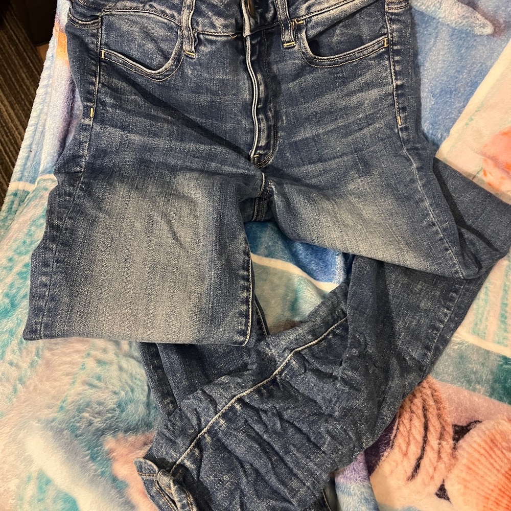 American Eagle Outfitters Dark Blue Skinny Jeans (read description)